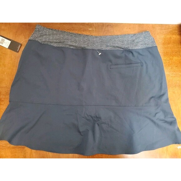 ADIDAS‎ Navy Blue Golf Skort Flare Flex Waist Stretch Pockets Black Size XL NWT - Picture 5 of 8